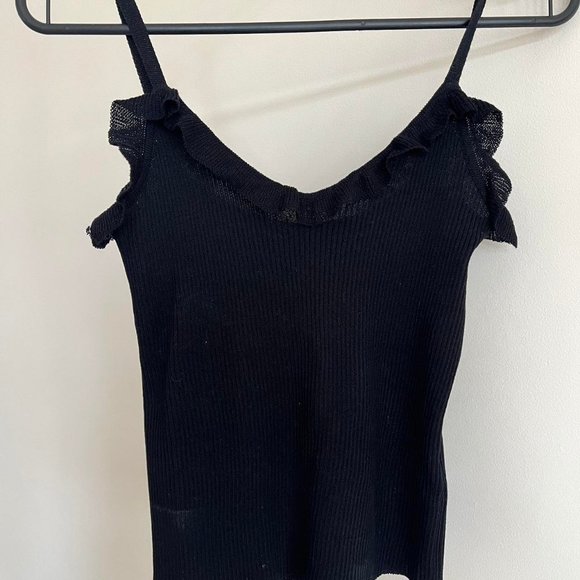 Womens Black Crop-top